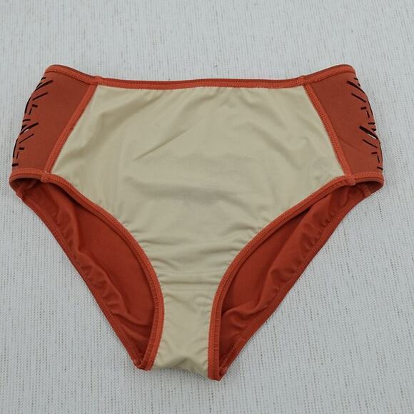 Bundle 2 Nani Bikini Bottom XS Blue-Orange High Waisted Modest Swimwear - Picture 9 of 16